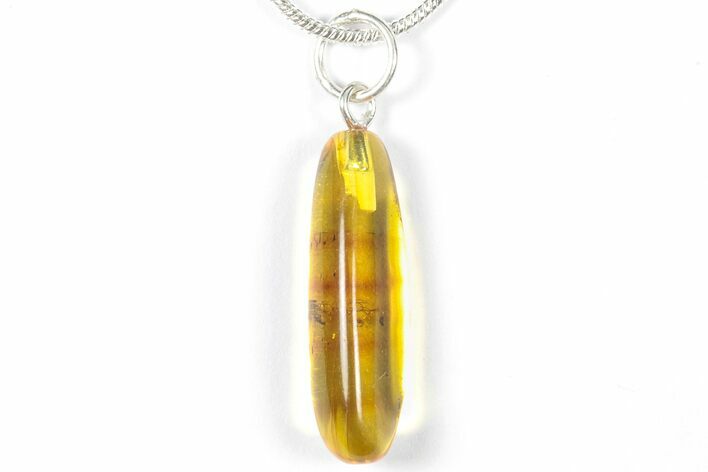 Polished Baltic Amber Pendant (Necklace) - Contains Fly! #358014